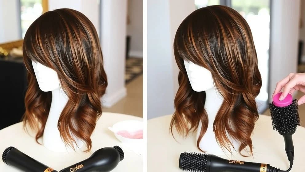 Gardinlugg för långt hår